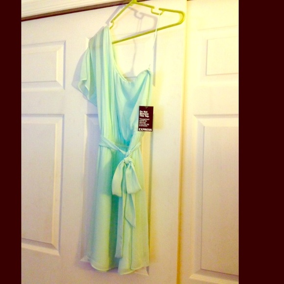 New Cayman blue express dress xs one sided sleeve
