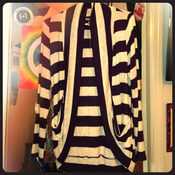 Purple & White Cardigan