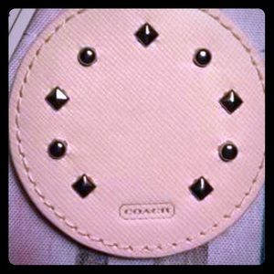 NWT authentic Coach leather studded mirror FOB