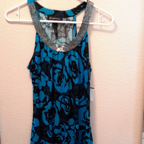 Inc tank blue flowers