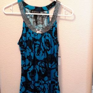 Inc tank blue flowers