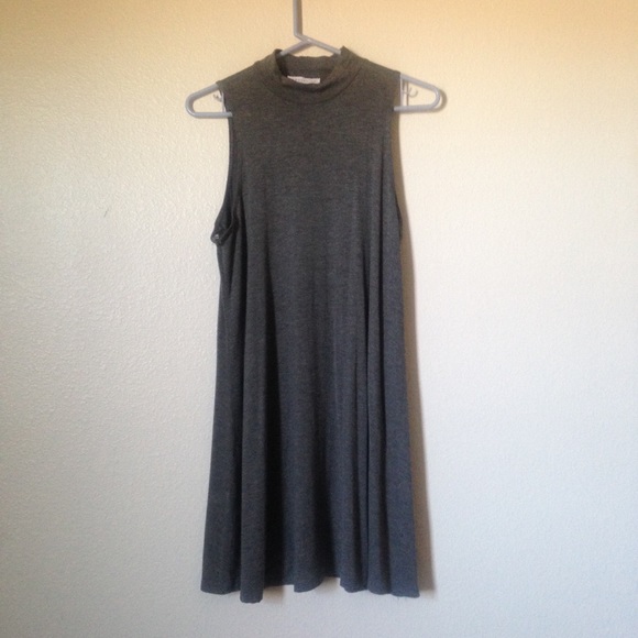 Mock neck swing dress