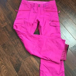 Women's pink dry ride BURTON snow pants-large!