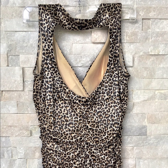 Leopard cocktail dress size Small