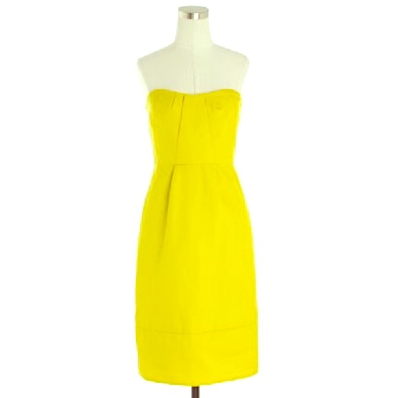 New J. Crew Chartreuse Erica dress in size 8.