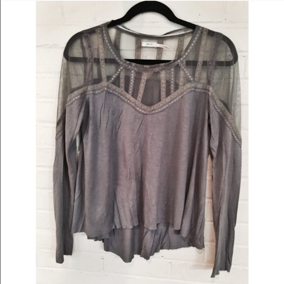 UO Grey Long Sleeve Top