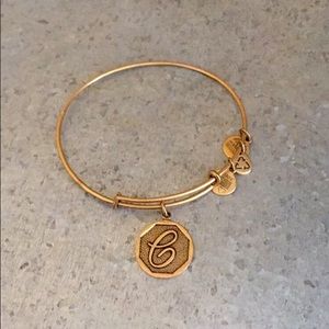 Alex and Ani Initial "C" Charm Bangle