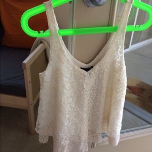American eagle white lace top