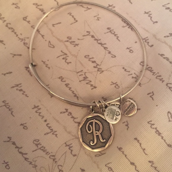 Sliver "R"  Alex and Ani bracelet