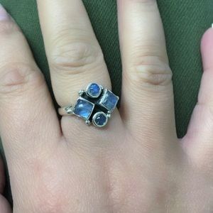 Peace Love Flair Jewelry - Rainbow Moonstone ring SS- 7 Peace Love Flair Jewelry - Rainbow Moonstone ring SS- 7
