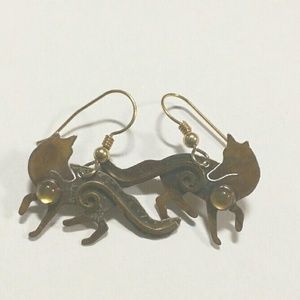 Serendip Designs Sterling Silver Wolf Earrings