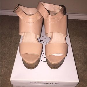 Steve Madden wedge heels in "Blush" color