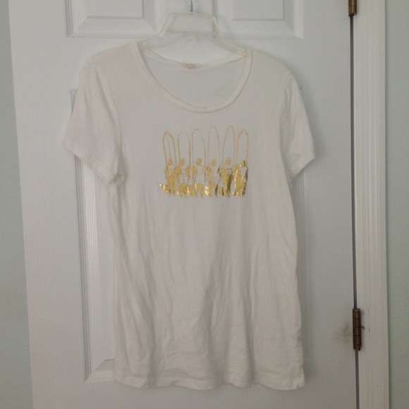 Gold embossed J.Crew T-shirt
