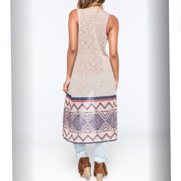 NWT⭐️Long Boho Vest - Picture 2 of 3