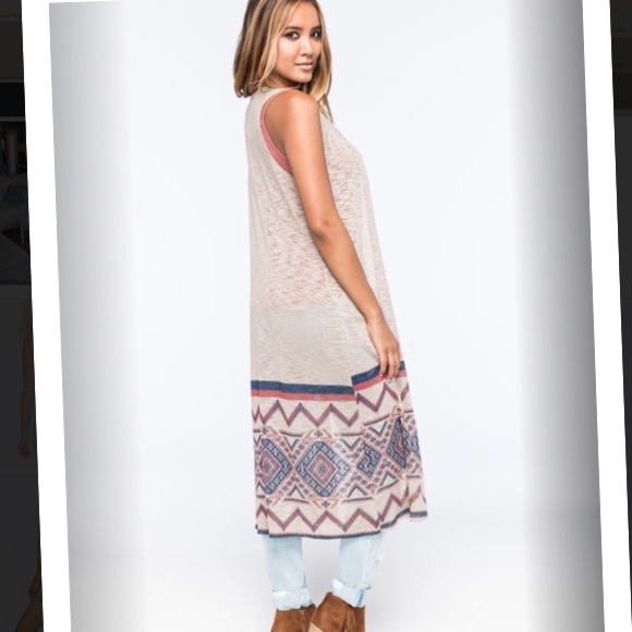NWT⭐️Long Boho Vest - Picture 3 of 3