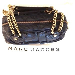 Marc Jacobs black and gold chain handbag