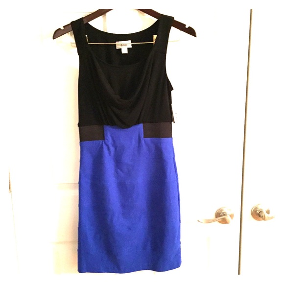 B Too Blue and Black Dress Size Small