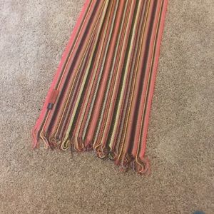 Missoni scarf 72"x15". Coral and brown