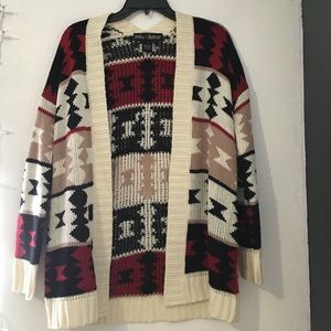 Tribal print cardigan