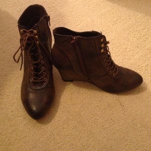 Really cute wedge booties