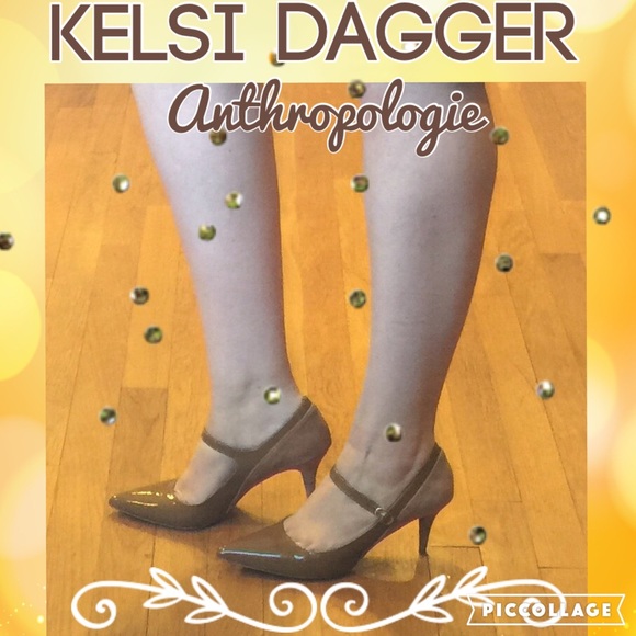 Anthropologie Kelsi Dagger Tan Suede Heels