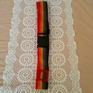 Vintage 1970s Adjustable Rainbow Belt