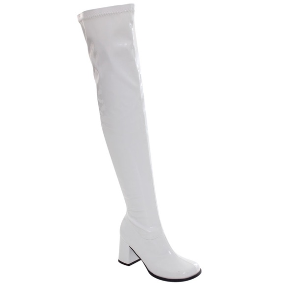 Over the knee white Gogo boots NWOT
