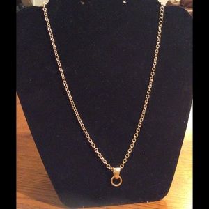 GOLDTONE CHARM HOLDER NECKLACE