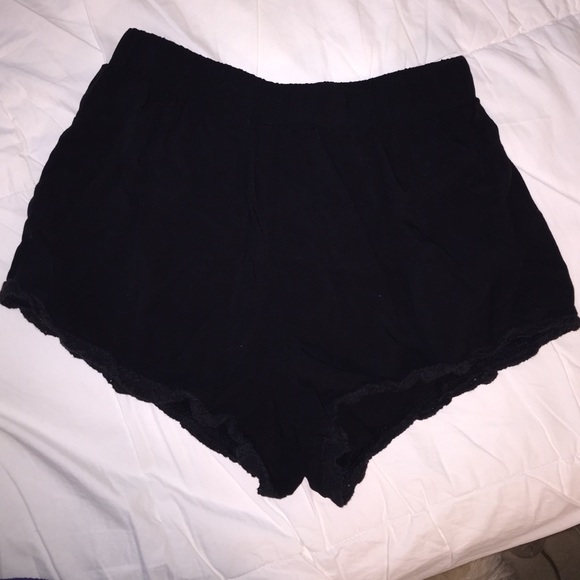 Black cotton shorts
