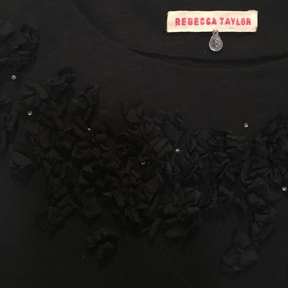 Rebecca Taylor Sequin and Embroidered T Shirt