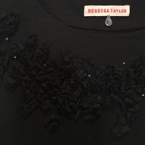 Rebecca Taylor Sequin and Embroidered T Shirt