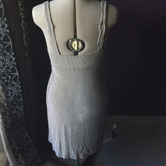 Guess Black White Stripe Dress - Picture 2 of 4