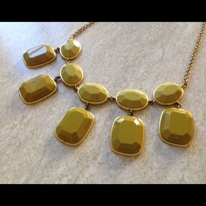 J. Crew statement necklace in olive green
