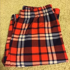 J&K OS plaid leggings