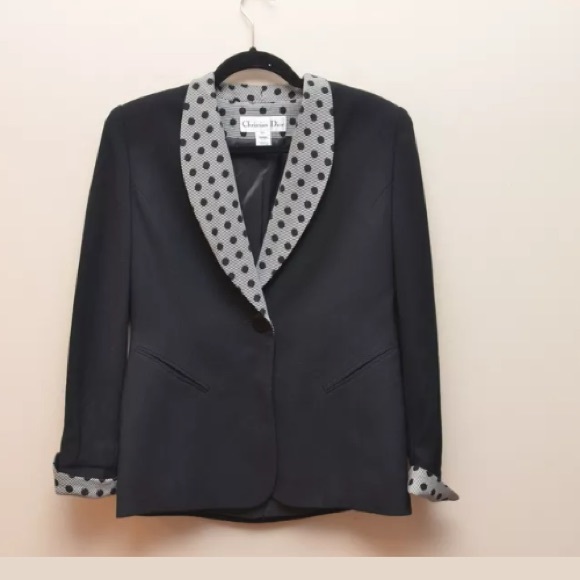Vintage Christian Dior black blazer