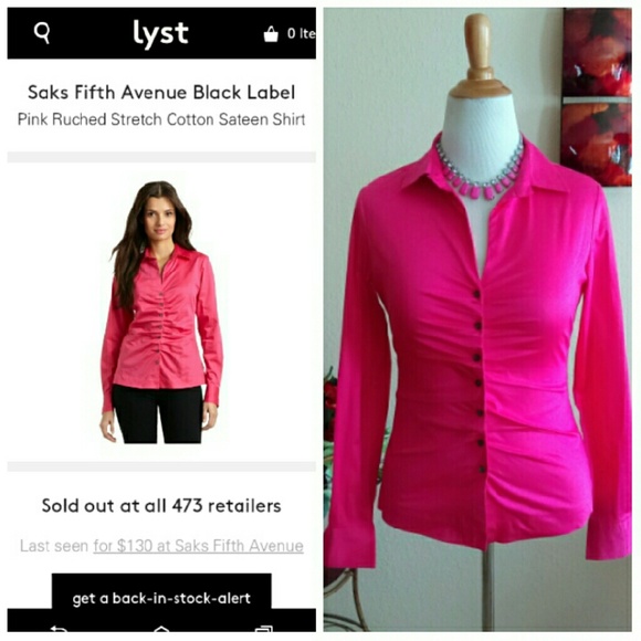 Black by Saks 5th Avenue Tops - ⬇Pink Rouched Saks Top Black by Saks 5th Avenue Tops - ⬇Pink Rouched Saks Top