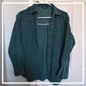 Dark Green Corduroy Button Up 🇳🇫