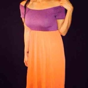 Ladies MAXI SHEER OFF THE SHOULDER Dress