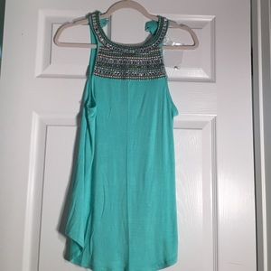 Turquoise beaded shirt from Venus size medium