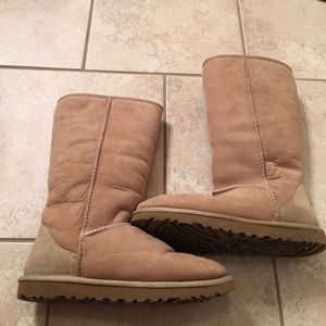 CAMEL COLORED TALL UGGS
