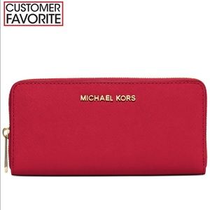 Michael Kors Red Continental Wallet: Best Seller