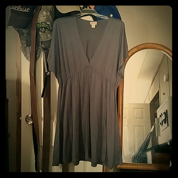 Grey Dolman Sleeve dress