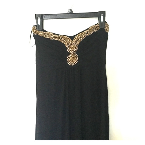Beaded tube top maxi dress