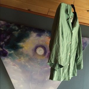 Sea Foam silk artist shirt sale:)