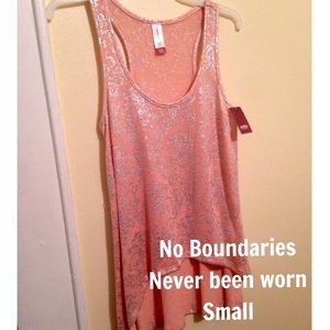 Pink and silver flare tank top