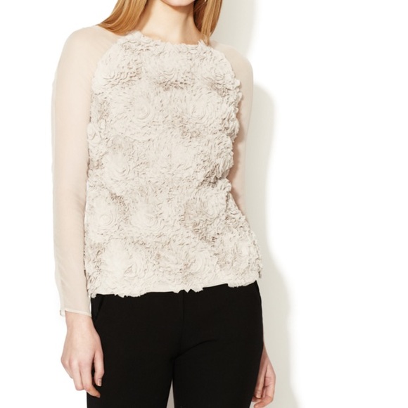 Robert Rodriguez Chiffon Rose Top - sold out