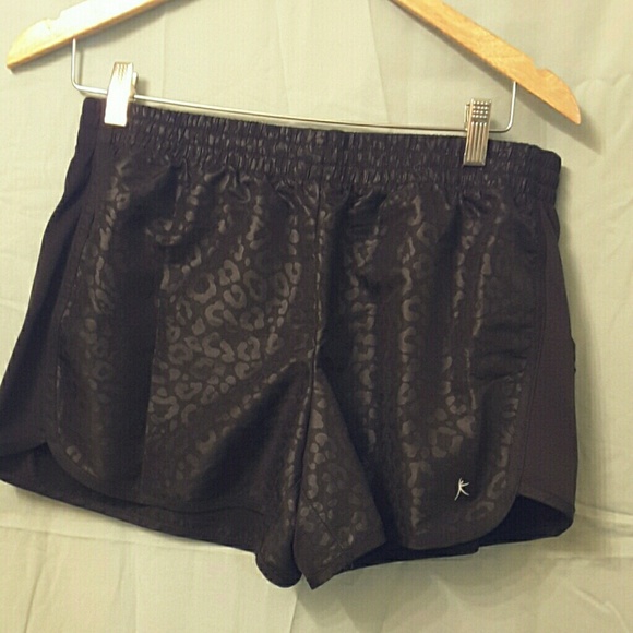 Danskin, Black with Black Print, Large,Under Pants