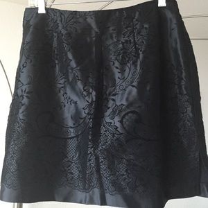 Satin mini skirt