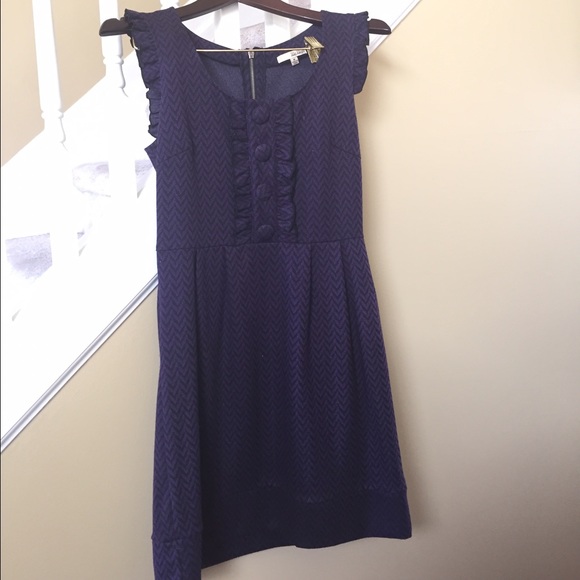 Be Bop Purple and Black Chevron Print Dress