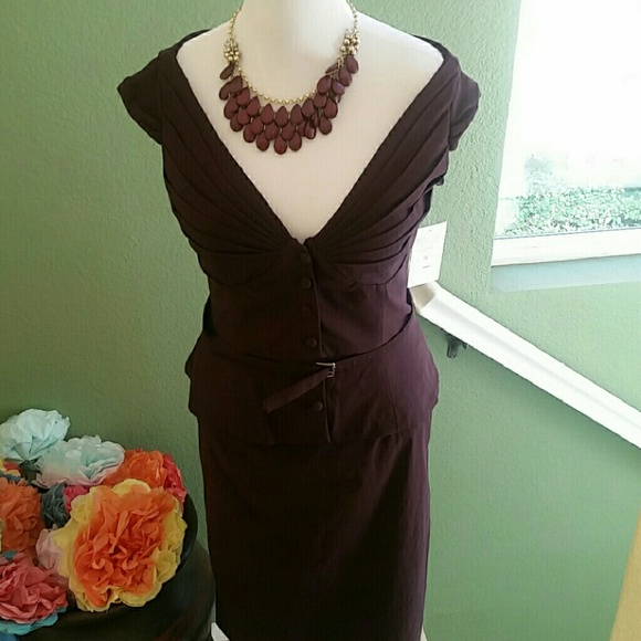 unique vintage Dresses & Skirts - Deep plum pinup dress